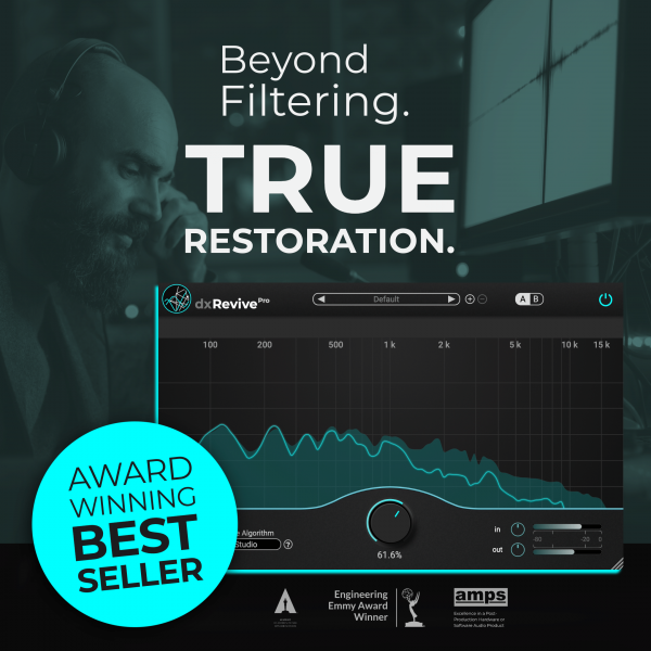 Accentize dxRevive Pro. Post Production Dialogue Restoration Plugin